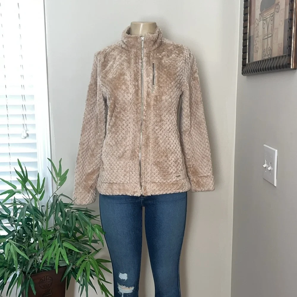 Small Womens Calvin Klein Zip-Up Fleece Dressier Jacket - Picture 3 of 11